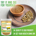 XPRS Nutra Organic Dandelion Root Powder - Vegan, Liver Support - 16 oz