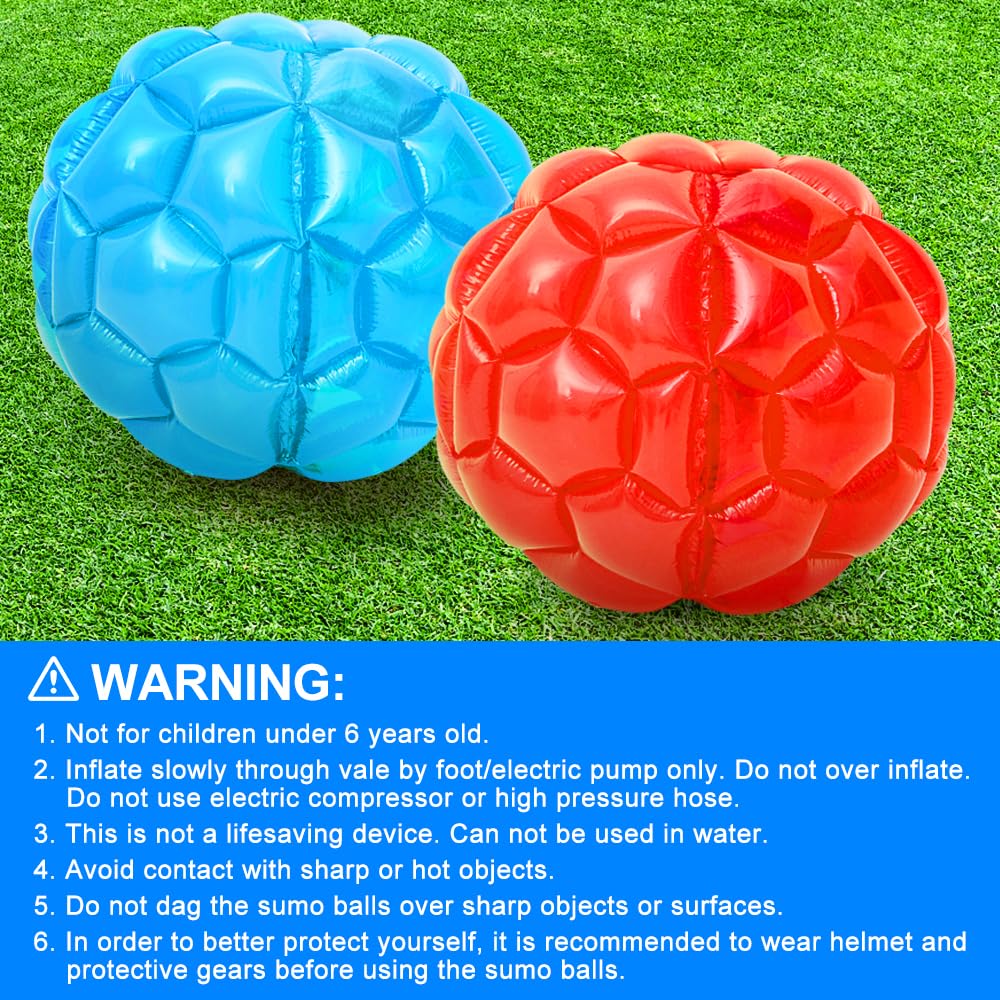 XXBEN 36-Inch Inflatable Bumper Balls 2-Pack | Tear-Resistant PVC Backyard Fun