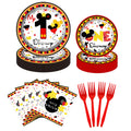 XXDecor 80 Pcs Red Cartoon 1st Birthday Party Tableware Kit for Boys – 20 Guests