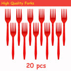 XXDecor 80 Pcs Red Cartoon 1st Birthday Party Tableware Kit for Boys – 20 Guests