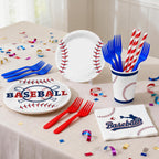 Xynic 202Pcs Baseball Birthday Decorations & Tableware Set for 25 Guests