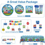 Xynic Train Birthday Decorations – 201 Pcs Complete Train-Themed Party Set