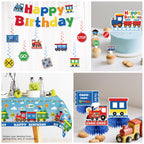 Xynic Train Birthday Decorations – 201 Pcs Complete Train-Themed Party Set