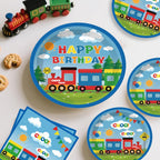 Xynic Train Birthday Decorations – 201 Pcs Complete Train-Themed Party Set