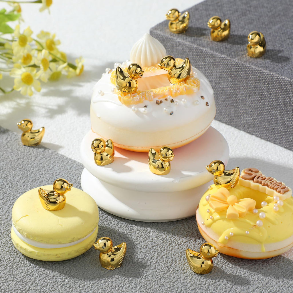 Yaocom 150 Pcs Mini Golden Duck Figurines – DIY Decor & Party Favors