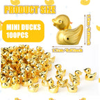 Yaocom 150 Pcs Mini Golden Duck Figurines – DIY Decor & Party Favors