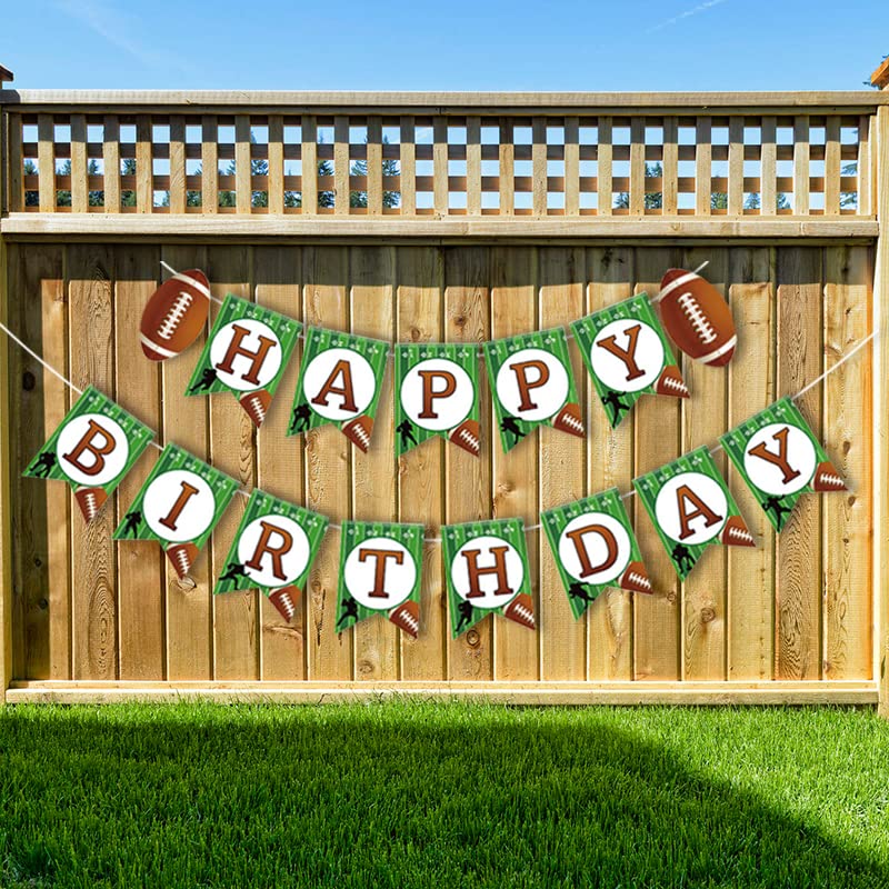 Yasmart Life Football Birthday Banner – Party Decorations & Flags