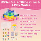 YasTant 56-Color Butter Slime Kit – Non-Sticky Slime Party Pack for Kids 3-12