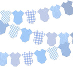 Yavxzvbw Baby Shower Banner Garland – Blue Boy Theme, 2-Piece Set