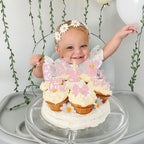 YCTHUNFISH 24 Pack It's a Girl Cupcake Toppers – Glitter Pink Baby Shower & Gender Reveal Picks