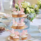 YCTHUNFISH 24 Pack It's a Girl Cupcake Toppers – Glitter Pink Baby Shower & Gender Reveal Picks