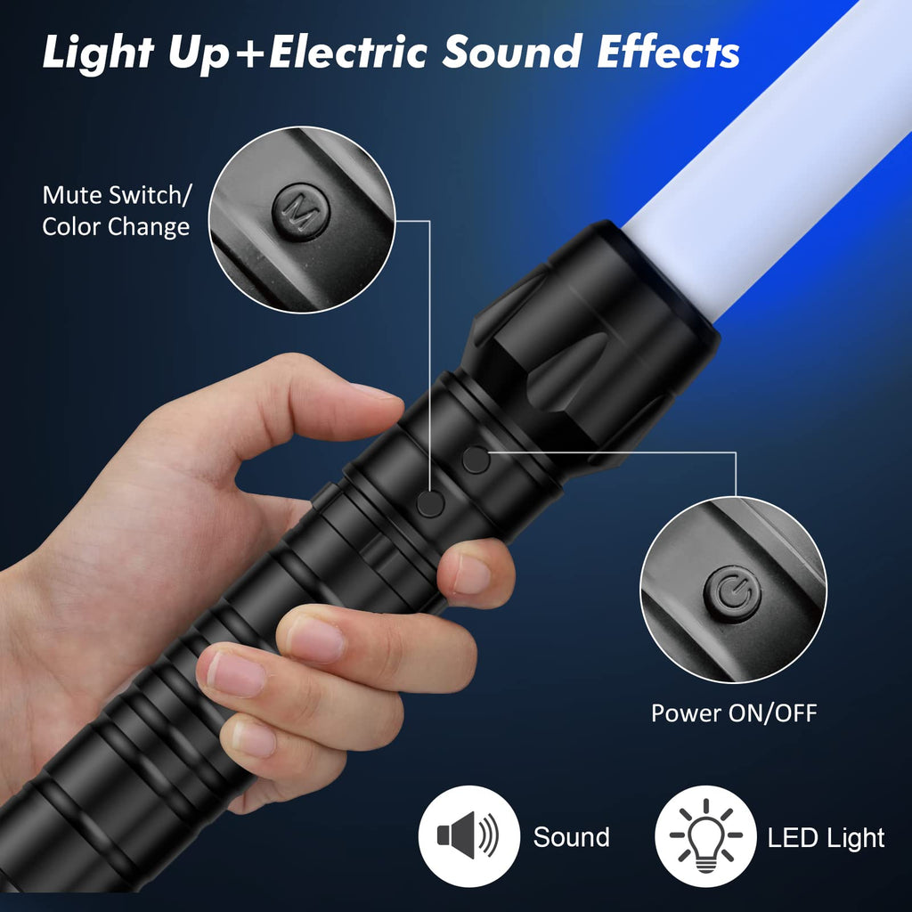 Yellora Light Saber Party Favors – 12-Pack Extendable Light Swords for Kids