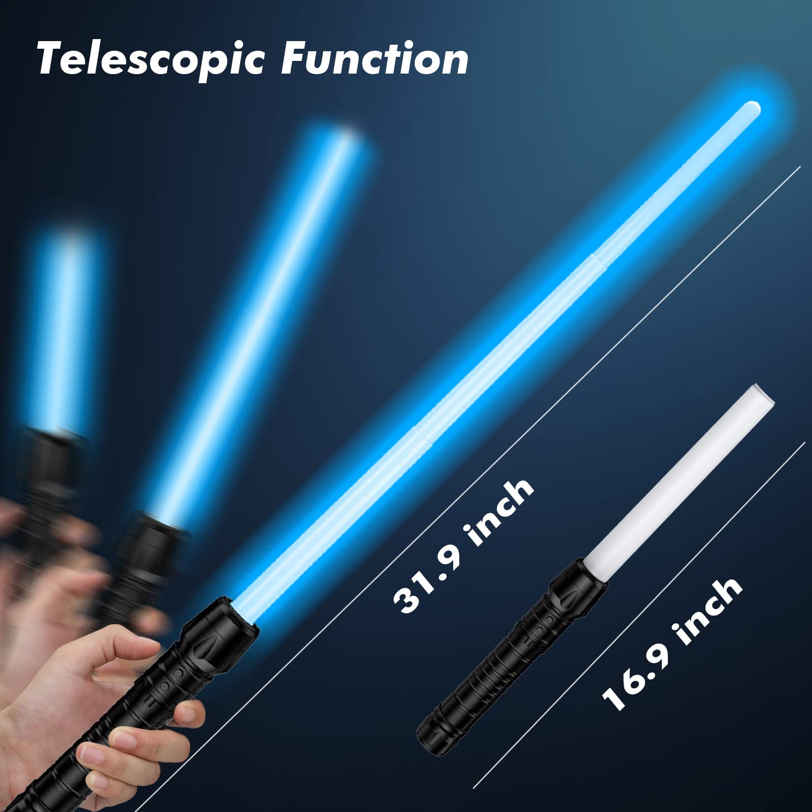 Yellora Light Saber Party Favors – 12-Pack Extendable Light Swords for Kids