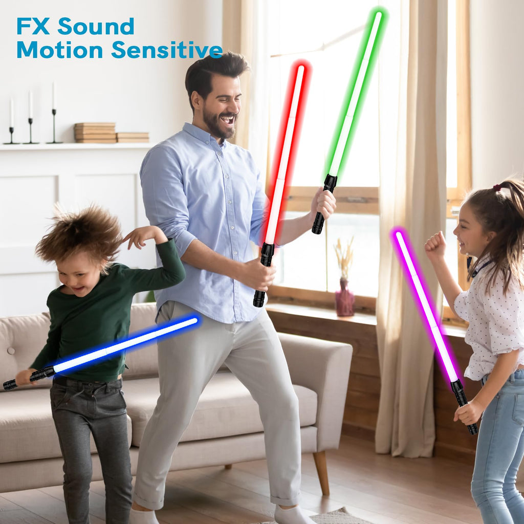 Yellora Light Saber Party Favors – 12-Pack Extendable Light Swords for Kids