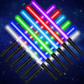 Yellora Light Saber Party Favors – 12-Pack Extendable Light Swords for Kids