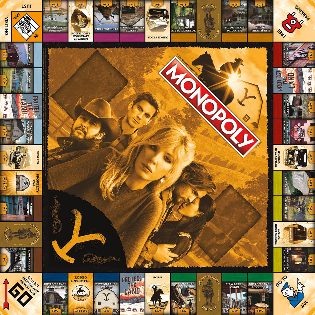 Yellow Stone Monopoly: Yellowstone Edition – Buy, Sell & Trade Iconic Locations | Officially Licensed Yellowstone Game
