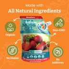 Yemayá Bio-Meeresmoos-Gel – Wildgesammeltes rohes Seemoos, Erdbeere, 450 g