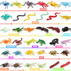 Yeonha Toys 76 Pack Mini Plastic Bug Set – Realistic Insects for Play, Education, Party Favors, Cupcake Toppers