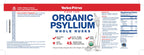 Yerba Prima Organic Psyllium Whole Husks - 20 oz Colon Cleanser | Regularity, Detox, Gluten Free, Non-GMO, Vegan