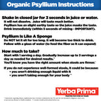 Yerba Prima Organic Psyllium Whole Husks - 20 oz Colon Cleanser | Regularity, Detox, Gluten Free, Non-GMO, Vegan