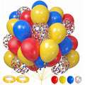 Yexnum 60PCS Balloon Arch Kit – 10in Red, Blue & Yellow Balloons for Carnival & Circus Theme Parties