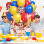 Yexnum 60PCS Balloon Arch Kit – 10in Red, Blue & Yellow Balloons for Carnival & Circus Theme Parties