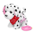YH YUHUNG Interactive Dalmatian Walking Dog Toy with Leash Remote – Plush Puppy That Walks, Barks & Wags