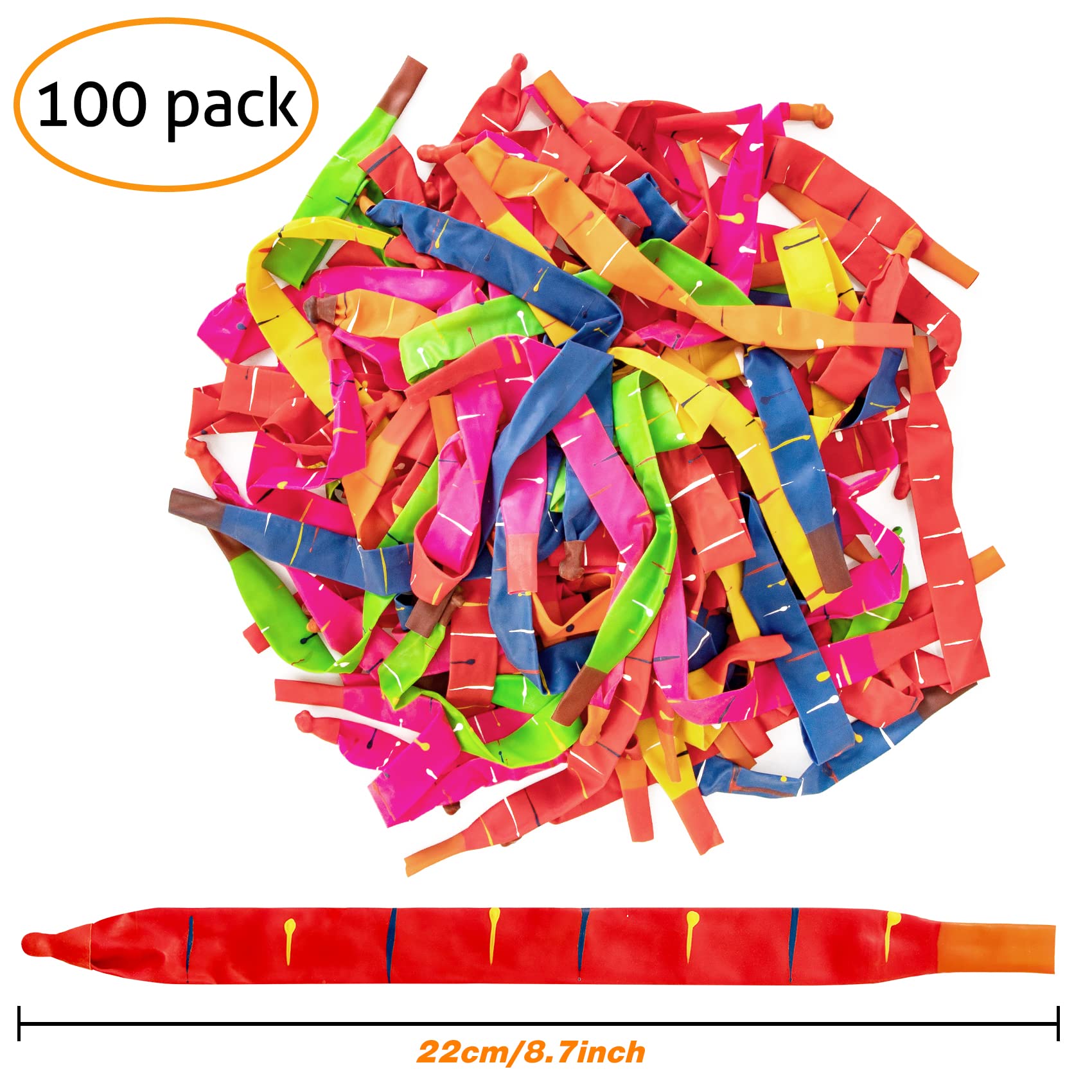 YHmall 100pc Rocket Balloons with Pumps – Colorful Giant Party Balloons