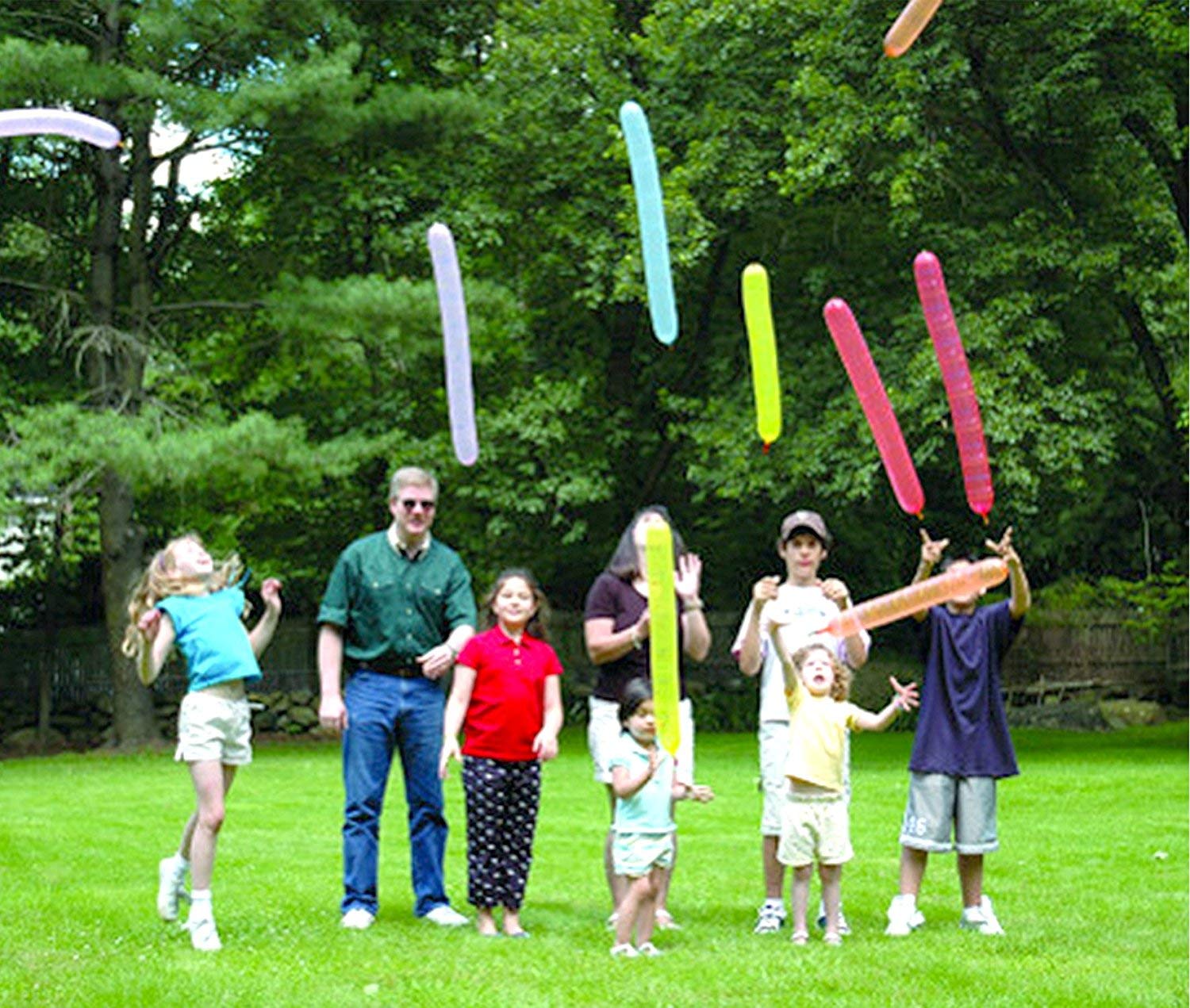 YHmall 100pc Rocket Balloons with Pumps – Colorful Giant Party Balloons