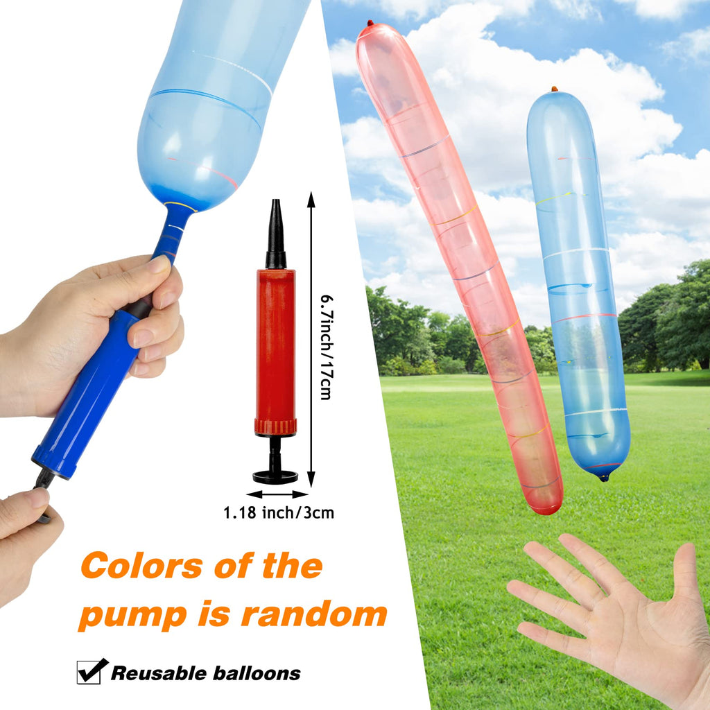 YHmall 100pc Rocket Balloons with Pumps – Colorful Giant Party Balloons