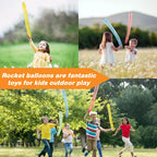 YHmall 100pc Rocket Balloons with Pumps – Colorful Giant Party Balloons