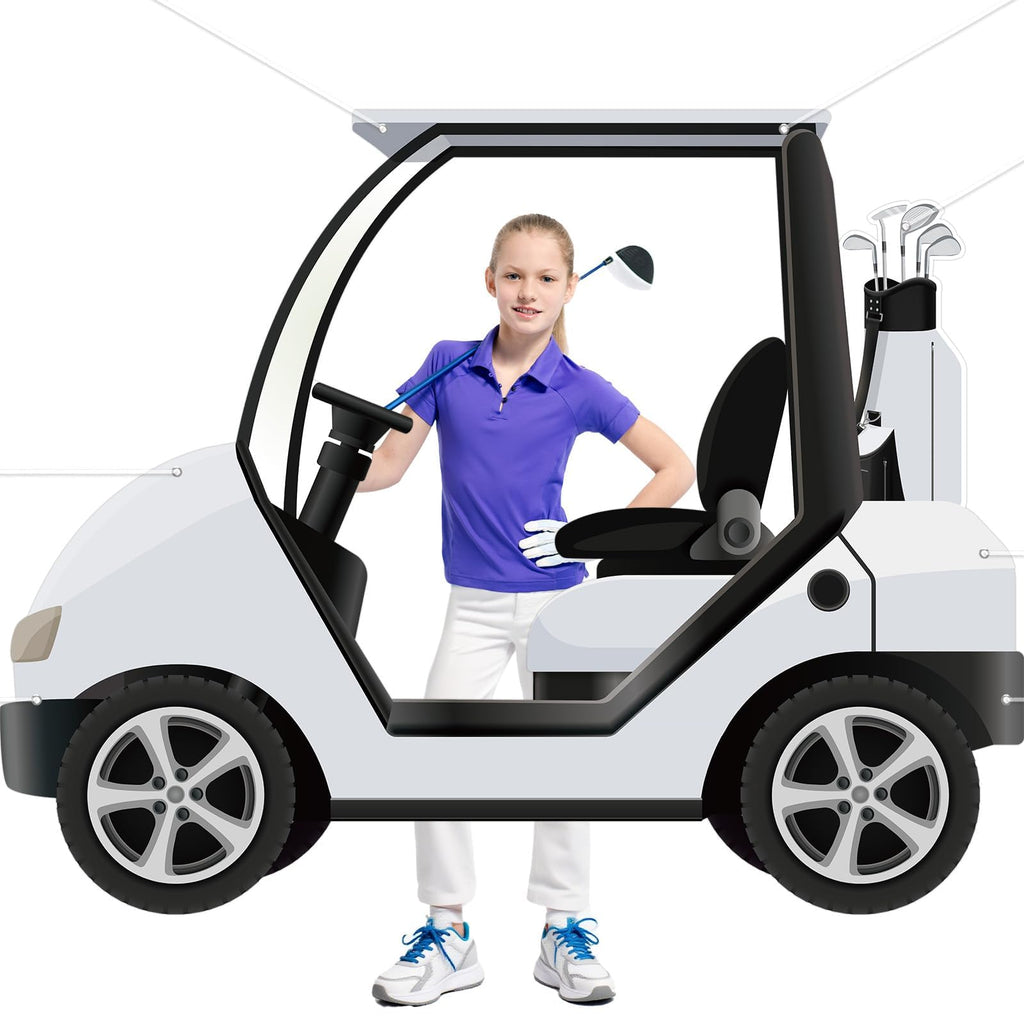 Yiaoyinnz Golf Theme Party Decoration – Golf Cart Photo Backdrop | Lets-Par-Tee