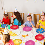 Yiaoyinnz 48 Pcs Street Theme Party Plates – 7-Inch Disposable Cookie Plates for Kids' Parties