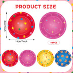 Yiaoyinnz 48 Pcs Street Theme Party Plates – 7-Inch Disposable Cookie Plates for Kids' Parties