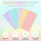 YIDAKO 6Pcs Round Pastel Tablecloths – 84-Inch Disposable Rainbow Mix Color Table Covers