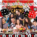 YIGZAG 81 PCS Casino Theme Party Decorations – Las Vegas Night Supplies