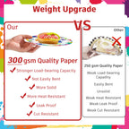Yingoto 200pc Paint Party Decorations – Disposable Tableware & 2 Tablecloths