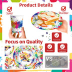 Yingoto 200pc Paint Party Decorations – Disposable Tableware & 2 Tablecloths
