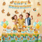 Yingoto 213 PCS Capybara Birthday Decorations & Tableware for 25 Guests