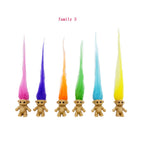 Yintlilocn 16pcs Mini Troll Dolls – PVC Vintage Troll Figures, 1.2 inch, Cake Toppers & Party Favors