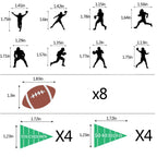 yinupet 24 Pcs Football Cupcake Toppers – Rugby Ball Sports Party Picks for Birthday
