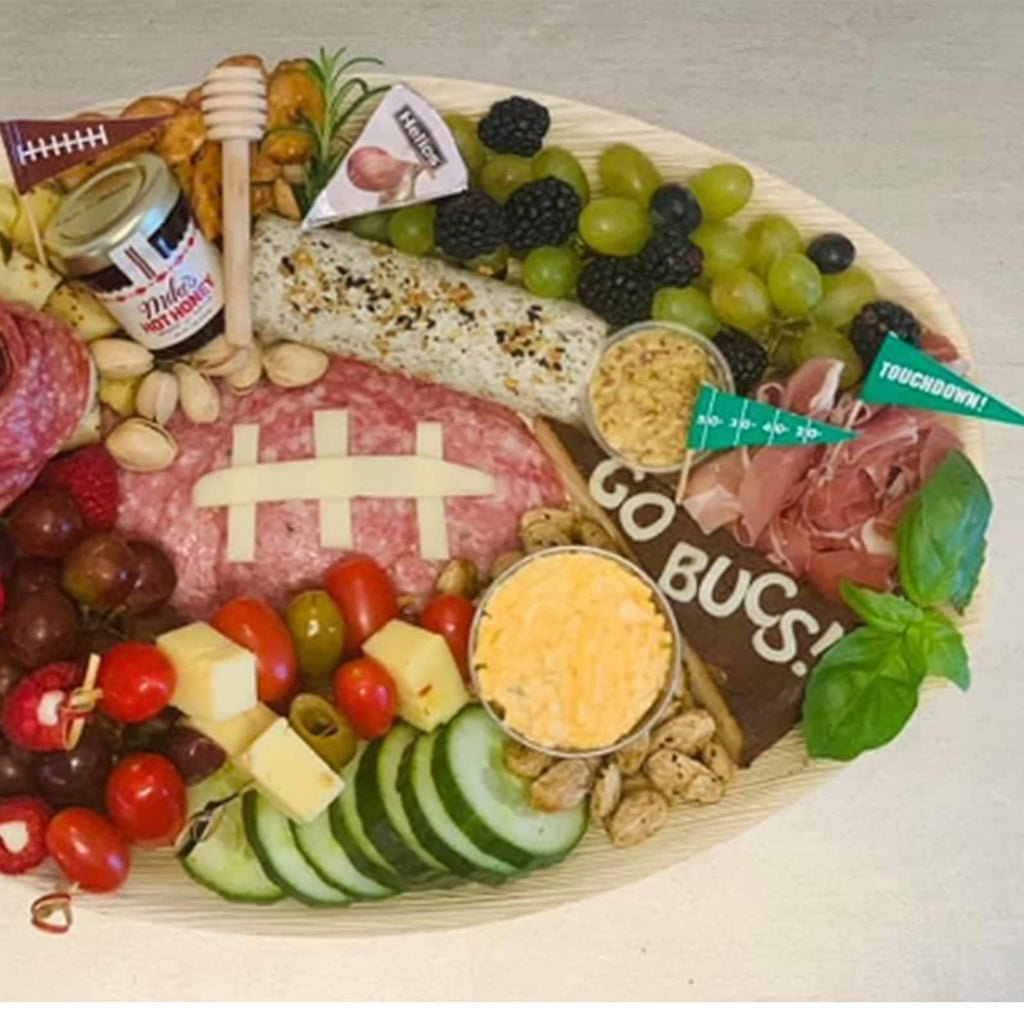 yinupet 24 Pcs Football Cupcake Toppers – Rugby Ball Sports Party Picks for Birthday