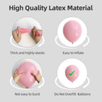Yishebapa 135pcs Pink & White Balloon Arch Kit – 18/12/10/5 Inch Balloons for Baby Shower, Gender Reveal, Birthday, Wedding