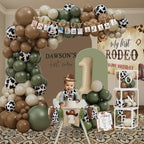 YJDFWAUT Western Cowboy 1st Birthday Decorations – My First Rodeo Party Box for Boys