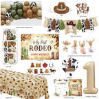 YJDFWAUT Western Cowboy 1st Birthday Decorations – My First Rodeo Party Box for Boys