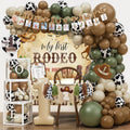 YJDFWAUT Western Cowboy 1st Birthday Decorations – My First Rodeo Party Box for Boys