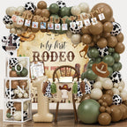 YJDFWAUT Western Cowboy 1st Birthday Decorations – My First Rodeo Party Box for Boys