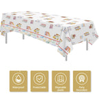 YJRJSC Book Themed Party Tablecloth - 3 Pcs, 54x108 in, Disposable Library Reading Theme