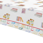 YJRJSC Book Themed Party Tablecloth - 3 Pcs, 54x108 in, Disposable Library Reading Theme
