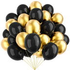 YMSZ Black & Gold Balloon Kit – 67pcs, 12in Metallic Balloons for Parties